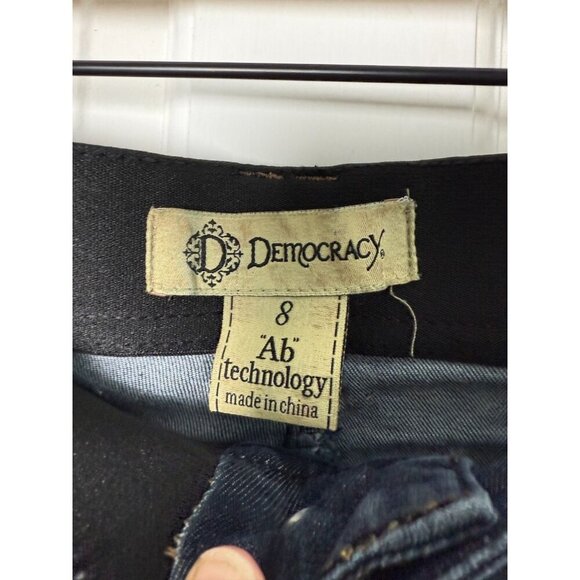 Democracy Jeans Womens 8 Blue Denim Ab Technology Slim Ankle Dark Wash - Picture 4 of 13